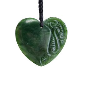 #A23 Large Carved Heart Pendant (60mm)