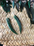 #1 Large Niho Greenstone Earrings (70mm)