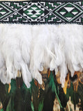 #E Kākahu ( Korowai ) - Quarter Length Green & Brown- Medium