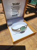 Gold Plated Greenstone  Bangle