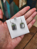 Pounamu in Kete Earrings