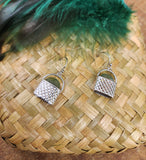 Pounamu in Kete Earrings