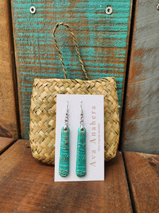 Drop Clay Earrings Sea Green