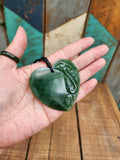 #A23 Large Carved Heart Pendant (60mm)