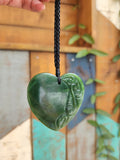 #A23 Large Carved Heart Pendant (60mm)