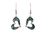 #17 Paua Heart Earrings