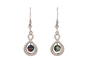 #F Paua Twist Drop Earring