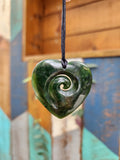 #B30 Manawa Koru Heart Pendant (60mm)