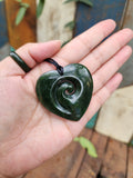 #B30 Manawa Koru Heart Pendant (60mm)