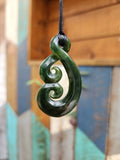 #70B Pikorua with Double Koru Pounamu (55mm)