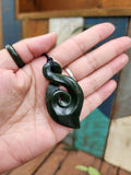 #70A Single Pikorua with Koru Pounamu (60mm)