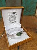 Silver Greenstone  Bangle