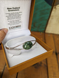 Silver Greenstone  Bangle